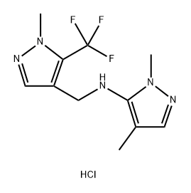 1,4-dimethyl-N-{[1-methyl-5-(trifluoromethyl)-1H-pyrazol-4-yl]methyl}-1H-pyrazol-5-amine Structure