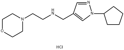 (1-cyclopentyl-1H-pyrazol-4-yl)methyl](2-morpholin-4-ylethyl)amine Structure