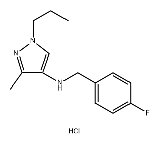 N-(4-fluorobenzyl)-3-methyl-1-propyl-1H-pyrazol-4-amine 구조식 이미지