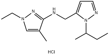 N-[(1-sec-butyl-1H-pyrazol-5-yl)methyl]-1-ethyl-4-methyl-1H-pyrazol-3-amine Structure