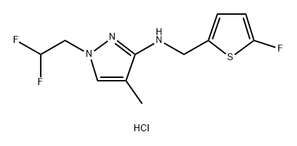 1-(2,2-difluoroethyl)-N-[(5-fluoro-2-thienyl)methyl]-4-methyl-1H-pyrazol-3-amine Structure