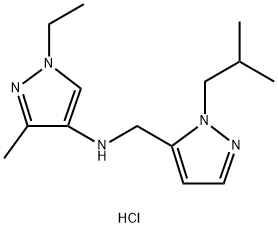 1-ethyl-N-[(1-isobutyl-1H-pyrazol-5-yl)methyl]-3-methyl-1H-pyrazol-4-amine Structure