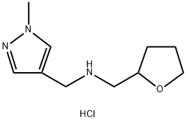 1-(1-methyl-1H-pyrazol-4-yl)-N-(tetrahydrofuran-2-ylmethyl)methanamine Structure