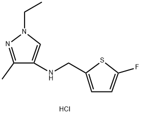 1-ethyl-N-[(5-fluoro-2-thienyl)methyl]-3-methyl-1H-pyrazol-4-amine Structure