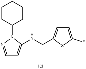 1-cyclohexyl-N-[(5-fluoro-2-thienyl)methyl]-1H-pyrazol-5-amine Structure