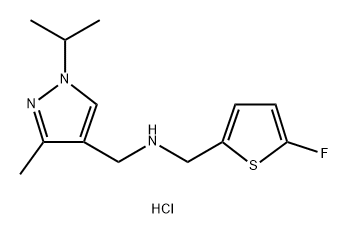 1-(5-fluoro-2-thienyl)-N-[(1-isopropyl-3-methyl-1H-pyrazol-4-yl)methyl]methanamine Structure