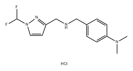 4-[({[1-(difluoromethyl)-1H-pyrazol-3-yl]methyl}amino)methyl]-N,N-dimethylaniline Structure