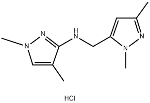 N-[(1,3-dimethyl-1H-pyrazol-5-yl)methyl]-1,4-dimethyl-1H-pyrazol-3-amine Structure