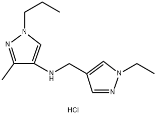 N-[(1-ethyl-1H-pyrazol-4-yl)methyl]-3-methyl-1-propyl-1H-pyrazol-4-amine Structure