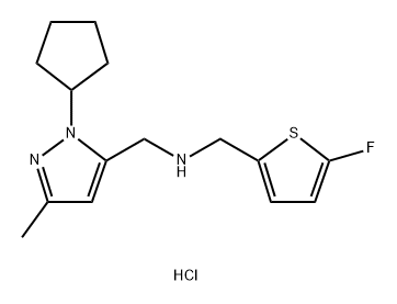 1-(1-cyclopentyl-3-methyl-1H-pyrazol-5-yl)-N-[(5-fluoro-2-thienyl)methyl]methanamine Structure