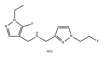 1-(1-ethyl-5-fluoro-1H-pyrazol-4-yl)-N-{[1-(2-fluoroethyl)-1H-pyrazol-3-yl]methyl}methanamine Structure