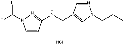 1-(difluoromethyl)-N-[(1-propyl-1H-pyrazol-4-yl)methyl]-1H-pyrazol-3-amine Structure