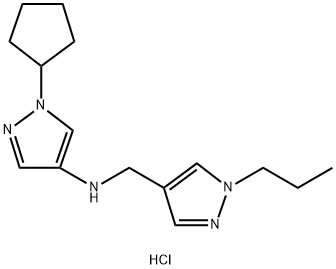 1-cyclopentyl-N-[(1-propyl-1H-pyrazol-4-yl)methyl]-1H-pyrazol-4-amine Structure