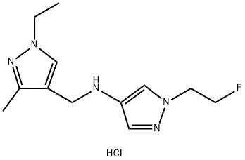 N-[(1-ethyl-3-methyl-1H-pyrazol-4-yl)methyl]-1-(2-fluoroethyl)-1H-pyrazol-4-amine Structure