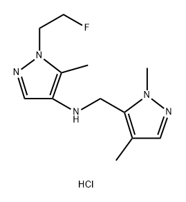 N-[(1,4-dimethyl-1H-pyrazol-5-yl)methyl]-1-(2-fluoroethyl)-5-methyl-1H-pyrazol-4-amine Structure