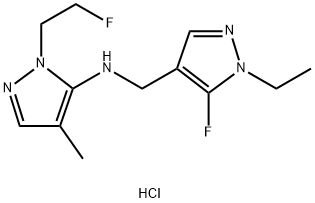 N-[(1-ethyl-5-fluoro-1H-pyrazol-4-yl)methyl]-1-(2-fluoroethyl)-4-methyl-1H-pyrazol-5-amine Structure