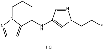 1-(2-fluoroethyl)-N-[(1-propyl-1H-pyrazol-5-yl)methyl]-1H-pyrazol-4-amine Structure