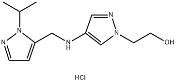 2-(4-{[(1-isopropyl-1H-pyrazol-5-yl)methyl]amino}-1H-pyrazol-1-yl)ethanol Structure