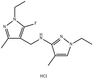 1-ethyl-N-[(1-ethyl-5-fluoro-3-methyl-1H-pyrazol-4-yl)methyl]-4-methyl-1H-pyrazol-3-amine Structure