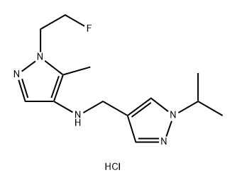 1-(2-fluoroethyl)-N-[(1-isopropyl-1H-pyrazol-4-yl)methyl]-5-methyl-1H-pyrazol-4-amine Structure