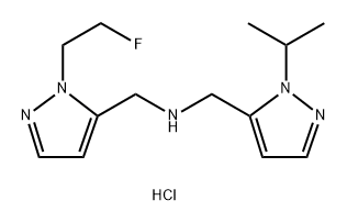 1-[1-(2-fluoroethyl)-1H-pyrazol-5-yl]-N-[(1-isopropyl-1H-pyrazol-5-yl)methyl]methanamine 구조식 이미지