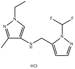 N-{[1-(difluoromethyl)-1H-pyrazol-5-yl]methyl}-1-ethyl-3-methyl-1H-pyrazol-4-amine Structure