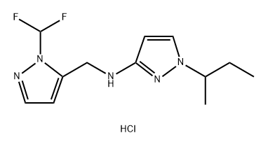 1-sec-butyl-N-{[1-(difluoromethyl)-1H-pyrazol-5-yl]methyl}-1H-pyrazol-3-amine Structure