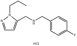 1-(4-fluorophenyl)-N-[(1-propyl-1H-pyrazol-5-yl)methyl]methanamine Structure