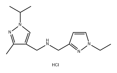 1-(1-ethyl-1H-pyrazol-3-yl)-N-[(1-isopropyl-3-methyl-1H-pyrazol-4-yl)methyl]methanamine Structure