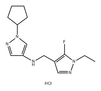 1-cyclopentyl-N-[(1-ethyl-5-fluoro-1H-pyrazol-4-yl)methyl]-1H-pyrazol-4-amine Structure