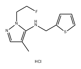 1-(2-fluoroethyl)-4-methyl-N-(2-thienylmethyl)-1H-pyrazol-5-amine Structure