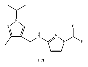 1-(difluoromethyl)-N-[(1-isopropyl-3-methyl-1H-pyrazol-4-yl)methyl]-1H-pyrazol-3-amine Structure