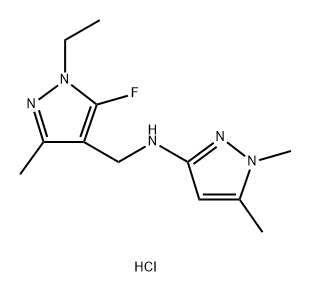 N-[(1-ethyl-5-fluoro-3-methyl-1H-pyrazol-4-yl)methyl]-1,5-dimethyl-1H-pyrazol-3-amine Structure