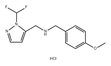 1-[1-(difluoromethyl)-1H-pyrazol-5-yl]-N-(4-methoxybenzyl)methanamine Structure