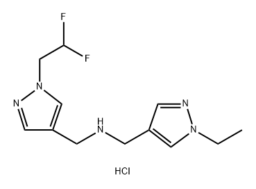 1-[1-(2,2-difluoroethyl)-1H-pyrazol-4-yl]-N-[(1-ethyl-1H-pyrazol-4-yl)methyl]methanamine Structure