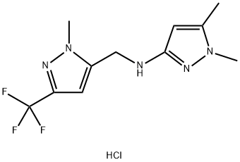 1,5-dimethyl-N-{[1-methyl-3-(trifluoromethyl)-1H-pyrazol-5-yl]methyl}-1H-pyrazol-3-amine Structure