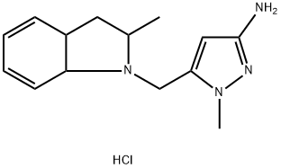 1-methyl-5-[(2-methyl-2,3,3a,7a-tetrahydro-1H-indol-1-yl)methyl]-1H-pyrazol-3-amine 구조식 이미지