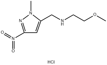 2-methoxy-N-[(1-methyl-3-nitro-1H-pyrazol-5-yl)methyl]ethanamine Structure