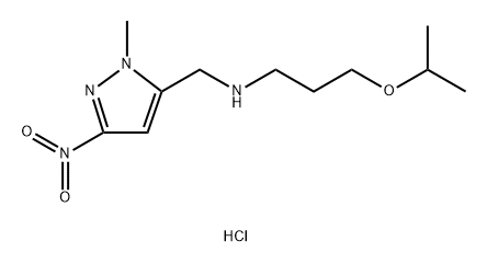 3-isopropoxy-N-[(1-methyl-3-nitro-1H-pyrazol-5-yl)methyl]propan-1-amine Structure