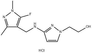 2-(3-{[(5-fluoro-1,3-dimethyl-1H-pyrazol-4-yl)methyl]amino}-1H-pyrazol-1-yl)ethanol Structure