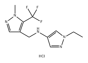 1-ethyl-N-{[1-methyl-5-(trifluoromethyl)-1H-pyrazol-4-yl]methyl}-1H-pyrazol-4-amine Structure