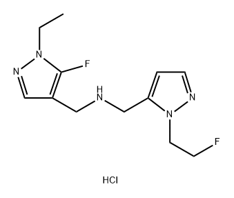 1-(1-ethyl-5-fluoro-1H-pyrazol-4-yl)-N-{[1-(2-fluoroethyl)-1H-pyrazol-5-yl]methyl}methanamine Structure