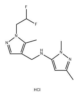 N-{[1-(2,2-difluoroethyl)-5-methyl-1H-pyrazol-4-yl]methyl}-1,3-dimethyl-1H-pyrazol-5-amine Structure