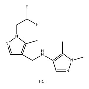 N-{[1-(2,2-difluoroethyl)-5-methyl-1H-pyrazol-4-yl]methyl}-1,5-dimethyl-1H-pyrazol-4-amine Structure