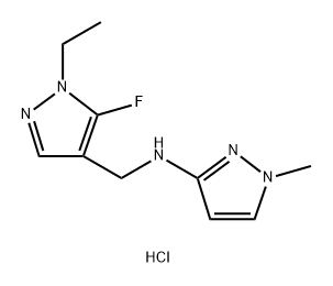 N-[(1-ethyl-5-fluoro-1H-pyrazol-4-yl)methyl]-1-methyl-1H-pyrazol-3-amine Structure