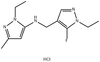 1-ethyl-N-[(1-ethyl-5-fluoro-1H-pyrazol-4-yl)methyl]-3-methyl-1H-pyrazol-5-amine Structure