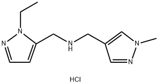 1-(1-ethyl-1H-pyrazol-5-yl)-N-[(1-methyl-1H-pyrazol-4-yl)methyl]methanamine Structure