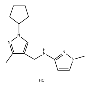 N-[(1-cyclopentyl-3-methyl-1H-pyrazol-4-yl)methyl]-1-methyl-1H-pyrazol-3-amine Structure