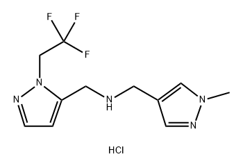 1-(1-methyl-1H-pyrazol-4-yl)-N-{[1-(2,2,2-trifluoroethyl)-1H-pyrazol-5-yl]methyl}methanamine Structure