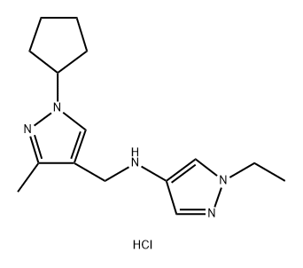 N-[(1-cyclopentyl-3-methyl-1H-pyrazol-4-yl)methyl]-1-ethyl-1H-pyrazol-4-amine Structure